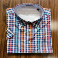 Venda online de algodão natural de manga comprida camisas casuais masculinas